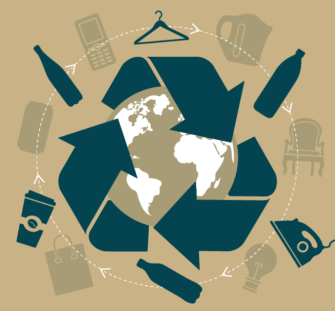 Climate & Environment Special Draw Recycling illustration